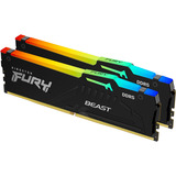 Kingston FURY Beast RGB 64 GB DDR5-5600 (2x 32 GB) werkgeheugen Zwart, KF556C40BB2AK2-64, XMP 3.0, EXPO
