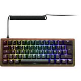 Sharkoon SKILLER SGK50 S4 Gen2 Wood PBT, gaming toetsenbord Houtkleur/zwart, US lay-out, Gateron G Pro 3.0 Yellow, RGB leds