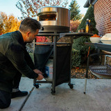 Solo Stove Pizza-Ovenwagen grillonderstel Zwart, Gepoedercoat staal