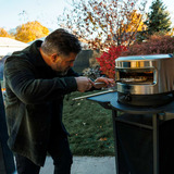 Solo Stove Pizza-Ovenwagen grillonderstel Zwart, Gepoedercoat staal