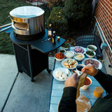 Solo Stove Pizza-Ovenwagen grillonderstel Zwart, Gepoedercoat staal