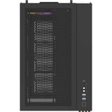 Thermaltake View 380 WS ARGB midi tower behuizing Zwart/houtkleur | 2x USB-A | 1x USB-C | RGB | Tempered Glass