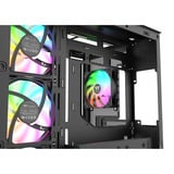 Thermaltake  midi tower behuizing Zwart/houtkleur | 2x USB-A | 1x USB-C | RGB | Window