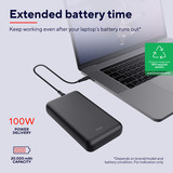 Trust Laro 100W Laptop Powerbank USB-C Power Delivery Zwart, 20.000 mAh