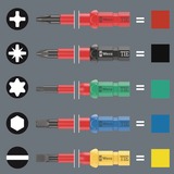 Wera Kraftform Kompakt VDE 16 Torque extra slim 1 Tool Finder schroevendraaier Rood/geel, 16‑delig