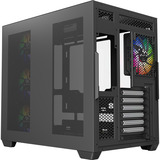 XYZ PC Gear Tesseract X midi tower behuizing Zwart | 2x USB-A | 1x USB-C | Tempered Glass