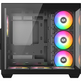 XYZ PC Gear Tesseract X midi tower behuizing Zwart | 2x USB-A | 1x USB-C | Tempered Glass
