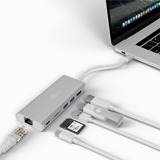 goobay USB-C Multiport Adapter HDMI 4k30Hz + PD 60W aluminium, HDMI | USB | CR | RJ45 | PD