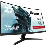 iiyama G-Master Red Eagle G2766HSU-B1 27" curved gaming monitor Zwart, 165 Hz, HDMI, DisplayPort, USB, Audio, FreeSync