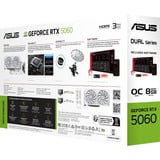 ASUS GeForce RTX 5060 DUAL OC WHITE 8GB grafische kaart Wit, DLSS 4, 3x DisplayPort, 1x HDMI 2.1