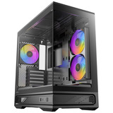 Antec C2M ARGB mini tower behuizing Zwart | 1x USB-A | 1x USB-C | Tempered Glass