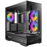 Antec C2M ARGB mini tower behuizing Zwart | 1x USB-A | 1x USB-C | Tempered Glass