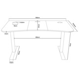 Arozzi Arena Medium Gaming Desk - Pure Black Zwart