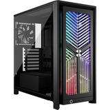 Corsair FRAME 4000X RS midi tower behuizing Zwart | 2x USB-A | 1x USB-C | RGB | Tempered Glass