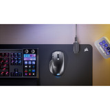 Corsair NIGHTSWORD v2 WIRELESS SD Stream Deck-gamingmuis Zwart, 100 - 33.000 DPI, 8K Hz, RGB, USB, 2.4GHz, Bluetooth 5.2 + LE 