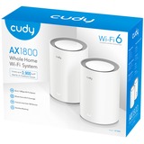 Cudy AX1800 Gigabit Mesh Wi-Fi 6 System (2-Pack) mesh router Wit