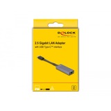 DeLOCK USB-C > 2.5 Gigabit LAN slim netwerkadapter Grijs