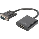 Digitus Digitus VGA HDMI Konverter adapter Zwart