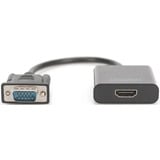 Digitus Digitus VGA HDMI Konverter adapter Zwart