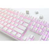 Ducky One 3 Classic Pure White, toetsenbord Wit, US lay-out, Cherry MX Silent Red, RGB led, Double-shot PBT, Hot-swappable, QUACK Mechanics