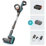 GARDENA Accu-multireiniger AquaBrush Patio 03/18V P4A set vloerreiniger Grijs/turquoise, 14841-20
