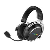 Hator Hypergang 3 Wireless over-ear gaming headset Zwart, RGB, 2.4GHz / Bluetooth / USB