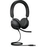 Jabra JBR Evolve2 40 SE Stereo USB-A MS on-ear headset Zwart