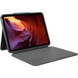 Logitech Rugged Combo 4 voor iPad (10e generatie)  toetsenbord Zwart, EU lay-out (QWERTY), 80% (TKL)	