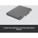 Logitech Rugged Combo 4 voor iPad (10e generatie)  toetsenbord Zwart, EU lay-out (QWERTY), 80% (TKL)	