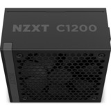 NZXT C1200 Gold ATX 3.1, 1200 Watt voeding  Zwart, 1x 12VHPWR, 3x PCIe, kabelmanagement