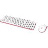 Qware Waterford draadloze combo desktopset Roze, EU lay-out (QWERTY), Membraan, 100%, 1500 DPI