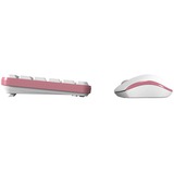 Qware Waterford draadloze combo desktopset Roze, EU lay-out (QWERTY), Membraan, 100%, 1500 DPI