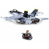 Sluban ModelBricks - F/A-18E Super Bumblebee Fighter Constructiespeelgoed 