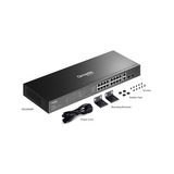 TP-Link Omada ES220GMP 20-Poort Gigabit Easy Managed Switch Zwart, 16x PoE+, 2x Gigabit SFP