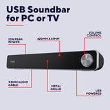 Trust Arys Soundbar Zwart, 12W Piekvermogen, USB, 3.5 mm 