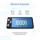 VEGER L10 powerbank 10.000mAh Zwart
