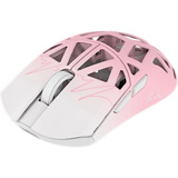WLMouse Beast X Medium V2 Wireless Gaming Mouse - Pink/White Roze/wit, 50 - 50.000 dpi, 8K, 2.4GHz / USB-C