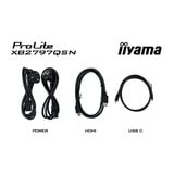 iiyama ProLite XB2797QSN-B1 27" monitor Zwart, 75 Hz, HDMI, DisplayPort, USB-C, LAN, Audio