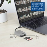 ACT Connectivity USB-C kaartlezer voor SD en micro SD, SD 4.0 UHS-II Aluminium