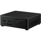 ALTERNATE Workstation Nuc Core 5 120U pc-systeem Zwart | Core 5 120U | Iris Xe Graphics | 32 GB | 1 TB SSD