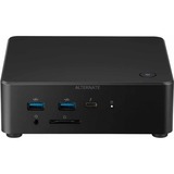 ALTERNATE Workstation Nuc Core 5 120U pc-systeem Zwart | Core 5 120U | Iris Xe Graphics | 32 GB | 1 TB SSD