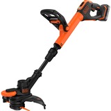 BLACK+DECKER 18V Trimmer met 2 messen en accu grastrimmer Zwart/oranje, 25 cm, accu inbegrepen