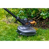 BLACK+DECKER 18V Trimmer met 2 messen en accu grastrimmer Zwart/oranje, 25 cm, accu inbegrepen