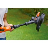 BLACK+DECKER 18V Trimmer met 2 messen en accu grastrimmer Zwart/oranje, 25 cm, accu inbegrepen