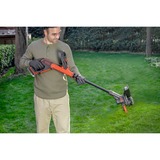 BLACK+DECKER 18V Trimmer met 2 messen en accu grastrimmer Zwart/oranje, 25 cm, accu inbegrepen