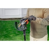 BLACK+DECKER 18V Trimmer met 2 messen en accu grastrimmer Zwart/oranje, 25 cm, accu inbegrepen