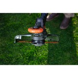 BLACK+DECKER 18V Trimmer met 2 messen en accu grastrimmer Zwart/oranje, 25 cm, accu inbegrepen