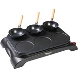 Bestron AWS600 PartyWok & Crepemaker-Set crêpesmaker Zwart