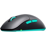 CHERRY XTRFY M8 Wireless gaming muis Zwart/mint, 400 - 26.000 DPI, USB / 2.4 GHz