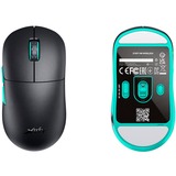 CHERRY XTRFY M8 Wireless gaming muis Zwart/mint, 400 - 26.000 DPI, USB / 2.4 GHz